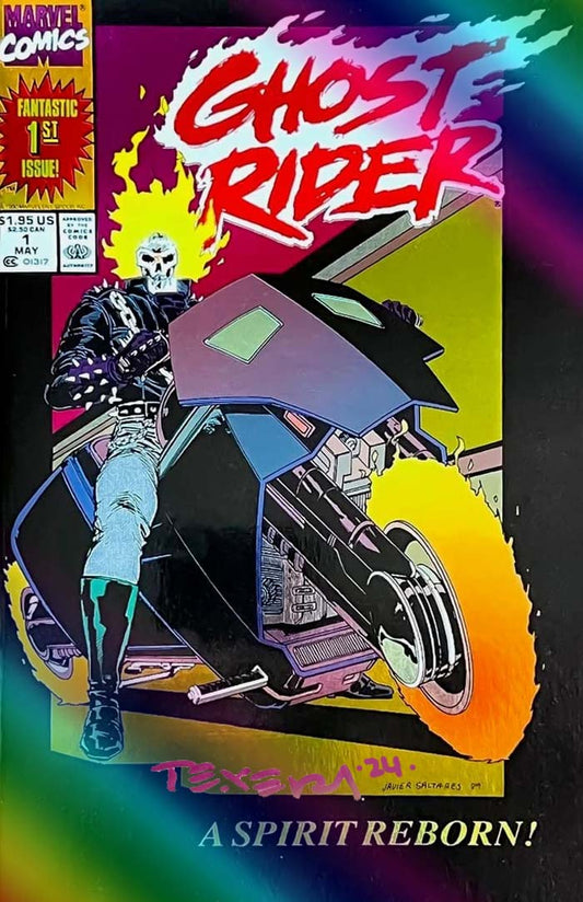 Ghost Rider #1 Mexican Foil Variant Signed Texeira