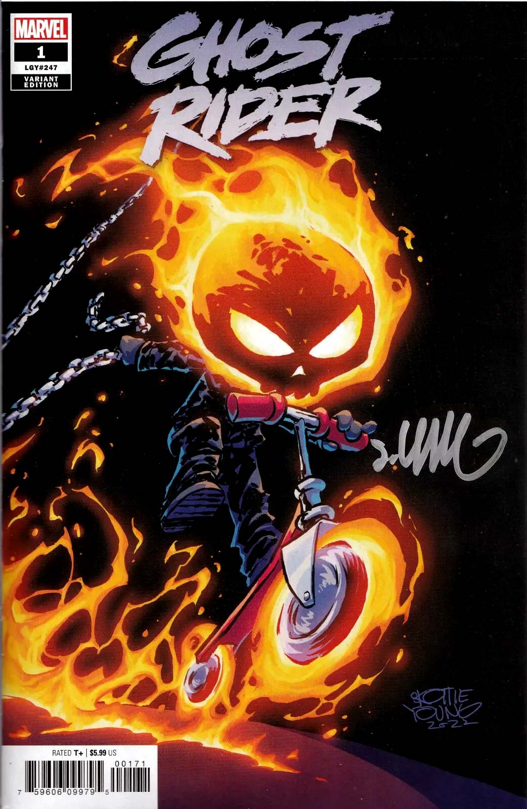 Ghost Rider #1 Skottie Young Variant Signed Young