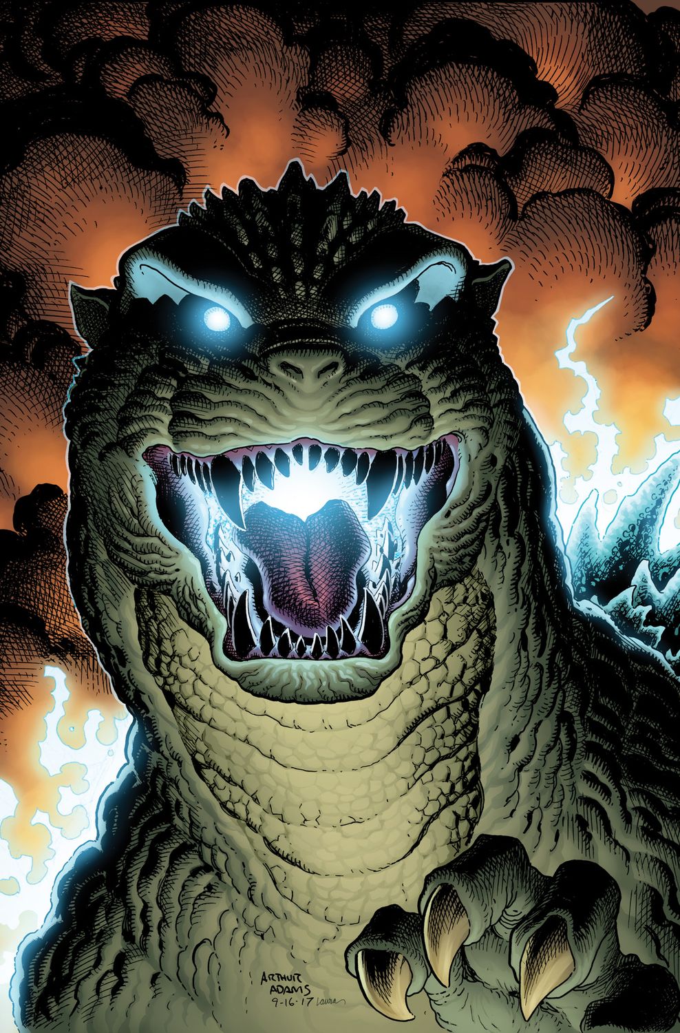 Adams Godzilla Godzilla’s Monsterpiece Theatre #1 Art Adams NYCC Exclusive Foil Varia ...