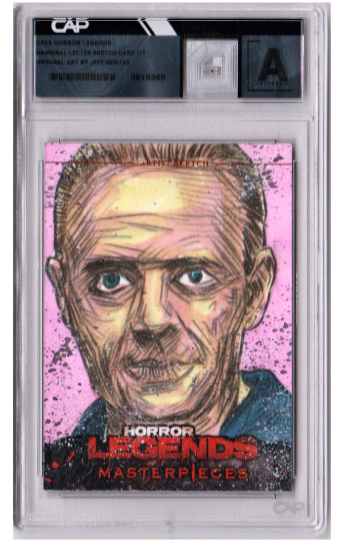 2026 Horror Legends Original Sketch Card of Hannibal Lecter by Jeff Benitez 1/1