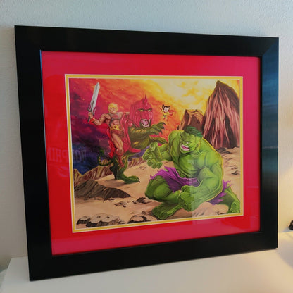 Original Comic Art - Hulk vs He-Man