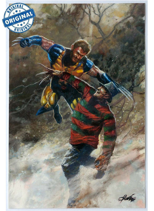 Hugh Jackman "Wolverine vs Freddy" Original Cover Art by Rudy AO