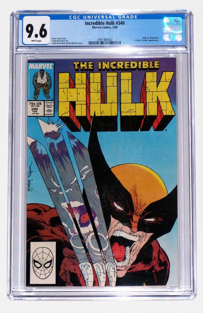 Incredible Hulk #340 CGC 9.6 Classic McFarlane Wolverine vs Hulk