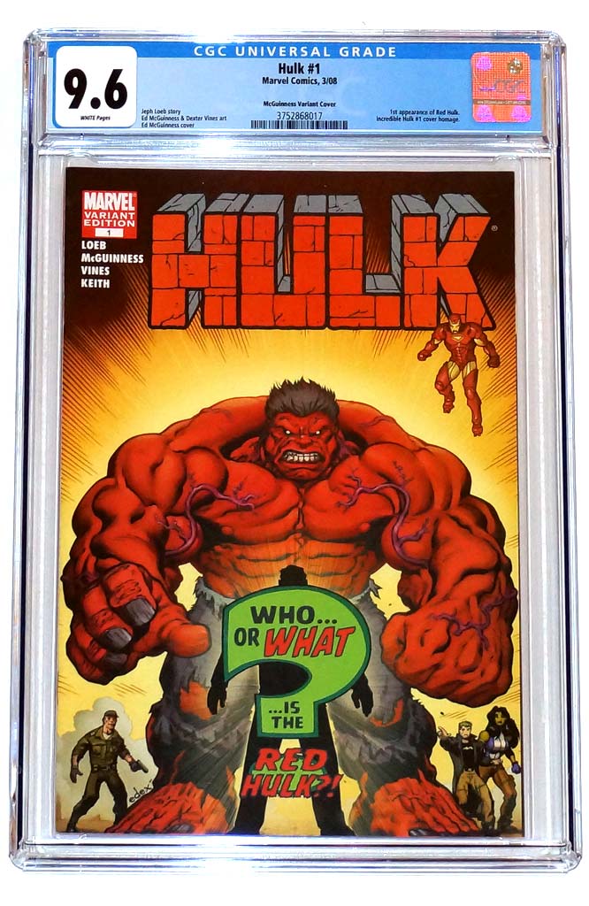 Hulk #1 CGC 9.6 Ed McGuinness 1:50 Retail Variant 1st Red Hulk