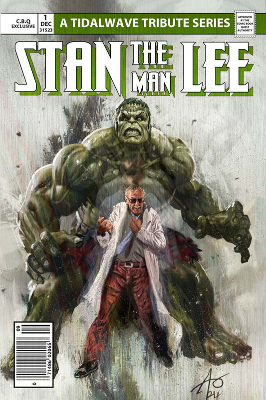 Stan Lee #1 Rudy AO CBQ Exclusive Hulk Trade Metal Variant LTD 10