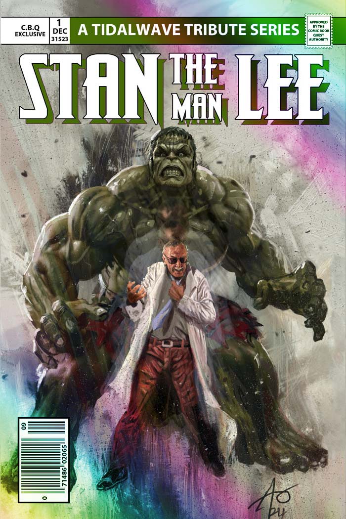 Stan Lee #1 Rudy AO CBQ Exclusive Hulk Trade Foil Variant