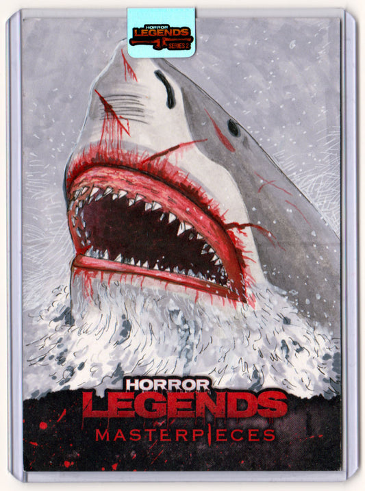 2026 Horror Legends Original Triple Sketch Card of Jaws by El Tagle Margate 1/1
