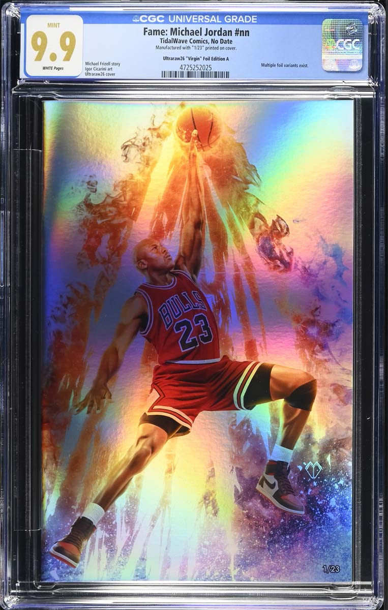 Michael Jordan #1 Fame Series CGC 9.9 Ultraraw26 CBQ Foil Variant #1/23
