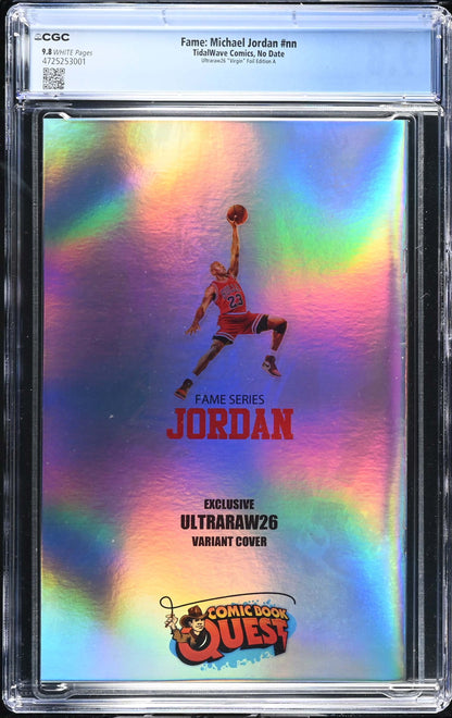 Michael Jordan #1 Fame Series CGC 9.8 Ultraraw26 CBQ Foil Variant #23/23