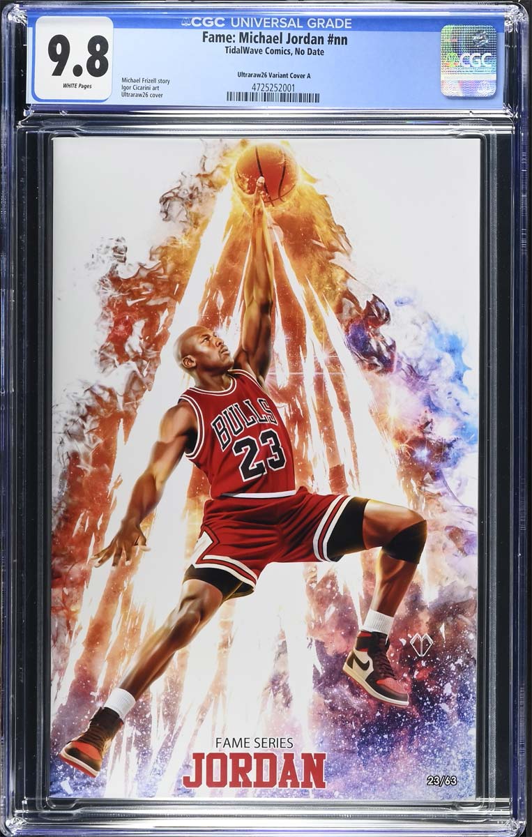 Michael Jordan #1 Fame Series CGC 9.8 Ultraraw26 CBQ Trade Variant #23/60