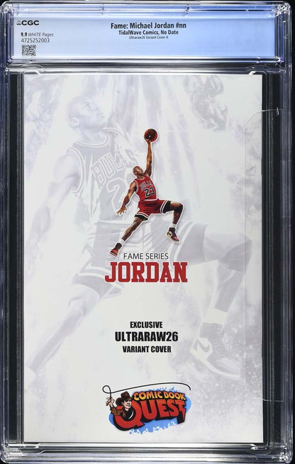 Michael Jordan #1 Fame Series CGC 9.9 Ultraraw26 CBQ Trade Variant #63/63 Back