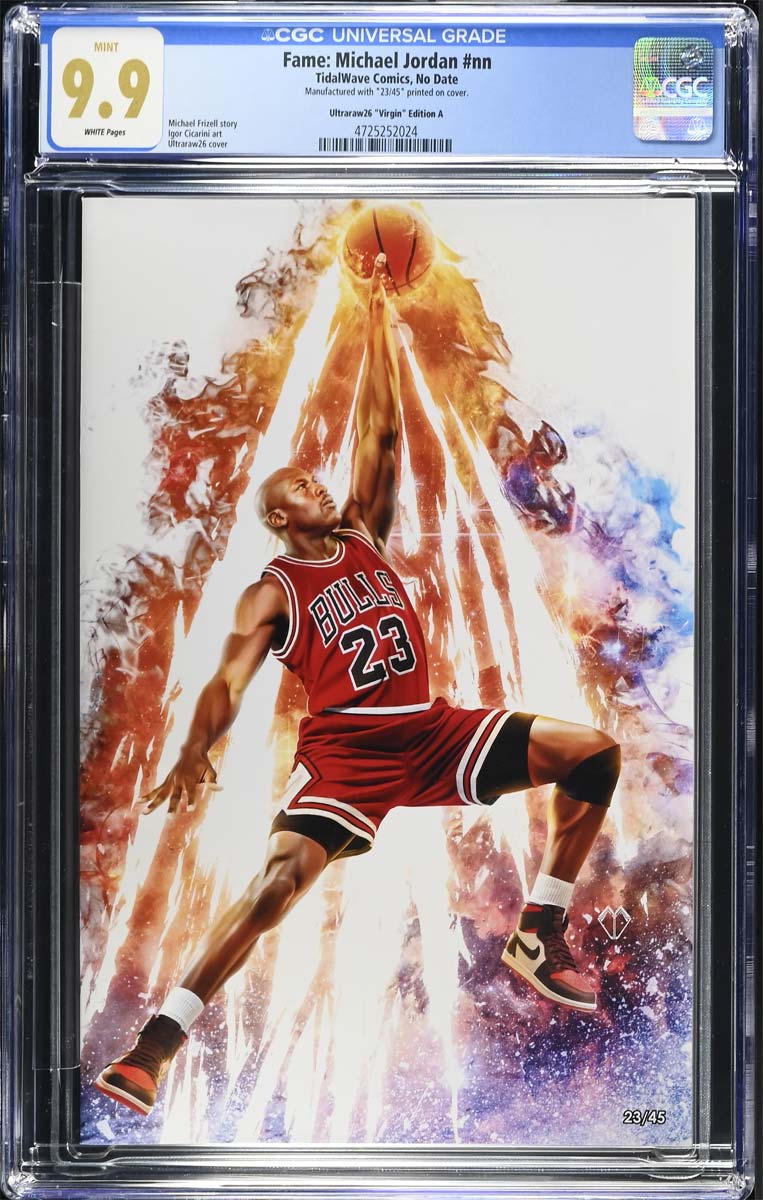 Michael Jordan #1 Fame Series CGC 9.9 Ultraraw26 CBQ Virgin Variant #23/45