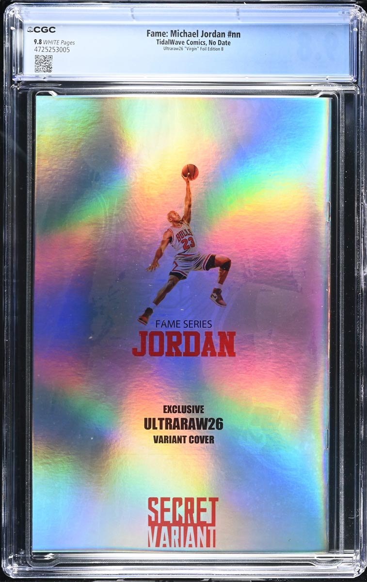 Michael Jordan #1 Fame Series CGC 9.8 Ultraraw26 White Foil Variant #1/12 Back