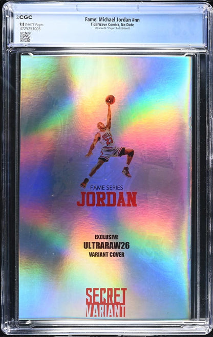 Michael Jordan #1 Fame Series CGC 9.8 Ultraraw26 White Foil Variant #1/12 Back