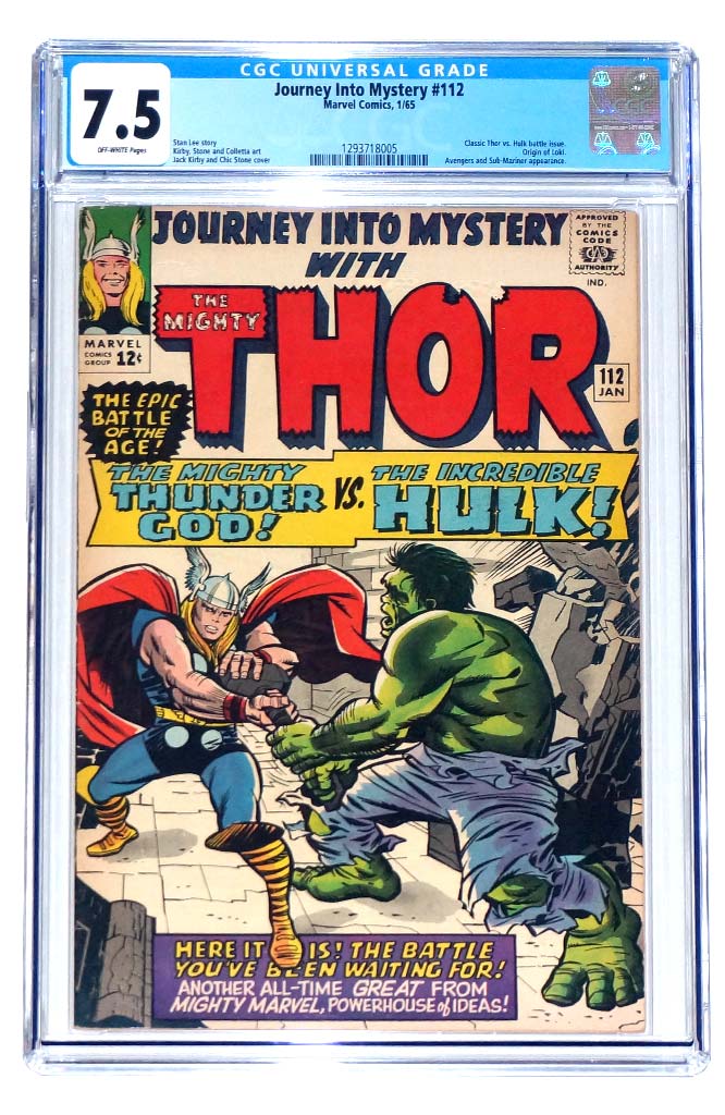 Journey into Mystery #112 CGC 7.5 Thor vs Hulk
