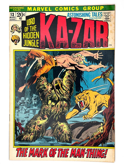 Astonishing Tales #13 Ka-Zar 1st Man-Thing Cover
