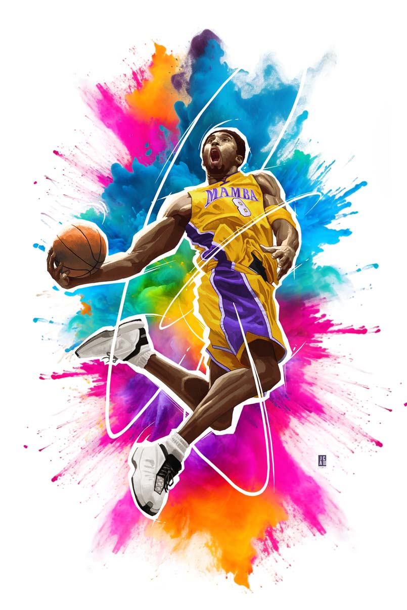 Kobe Bryant #1 Tribute Series Jackson Caspersz Spot Foil Variant LTD 24