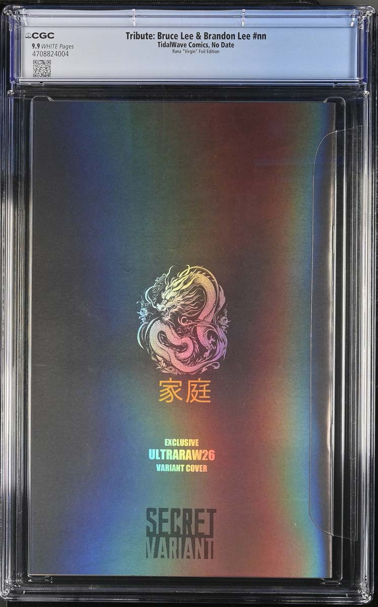 Lee #1 CGC 9.9 Ultraraw26 Secret Foil Variant (Bruce & Brandon LEE) #17/25 Back