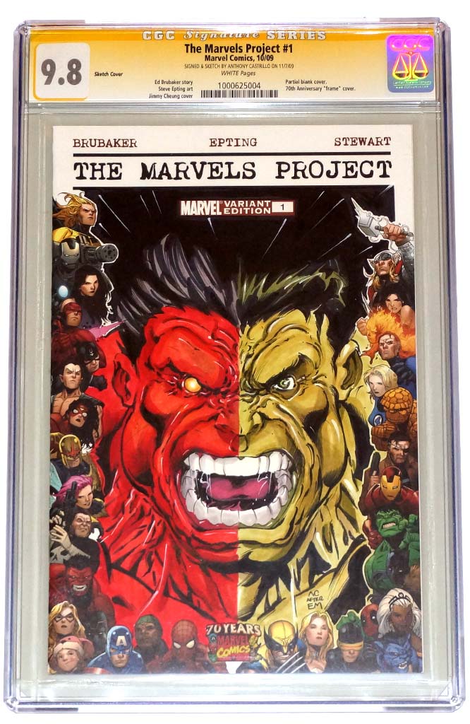 Marvel Project #1 CGC 9.8 Anthony Castrillo Original Hulk / Red Hulk Art