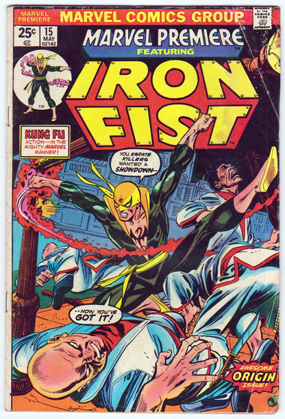 Marvel Premiere #15 Featuring Iron Fist 1st App Iron Fist