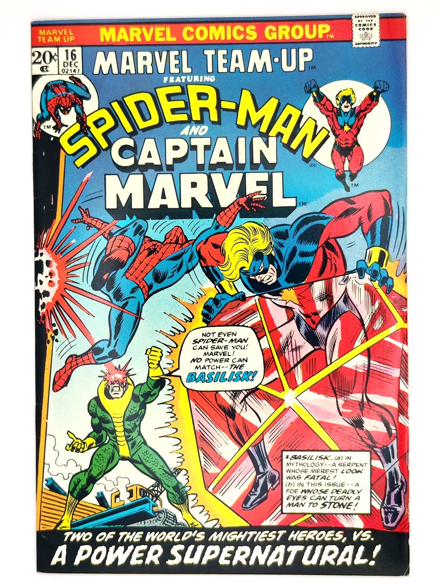 Marvel Team-Up #16 Featuring Spider-Man & Captain Marvel 1st Basilisk
