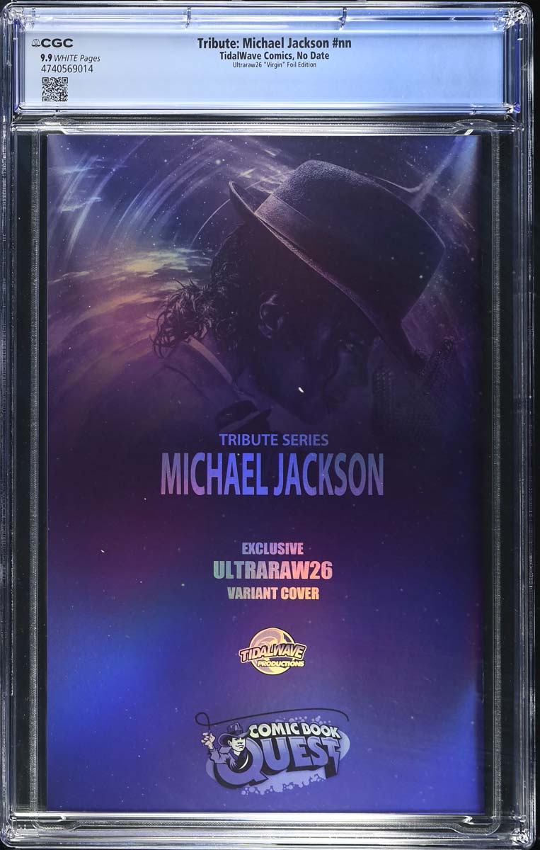 Michael Jackson #1 CGC 9.8 Ultraraw26 Secret Foil Variant #25/25 Back