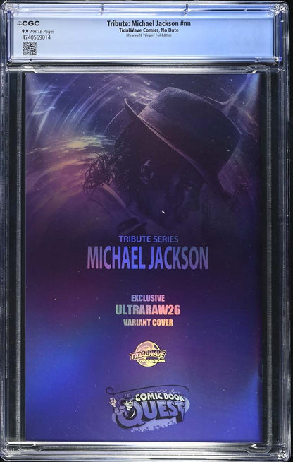Michael Jackson #1 CGC 9.8 Ultraraw26 Secret Foil Variant #25/25 Back