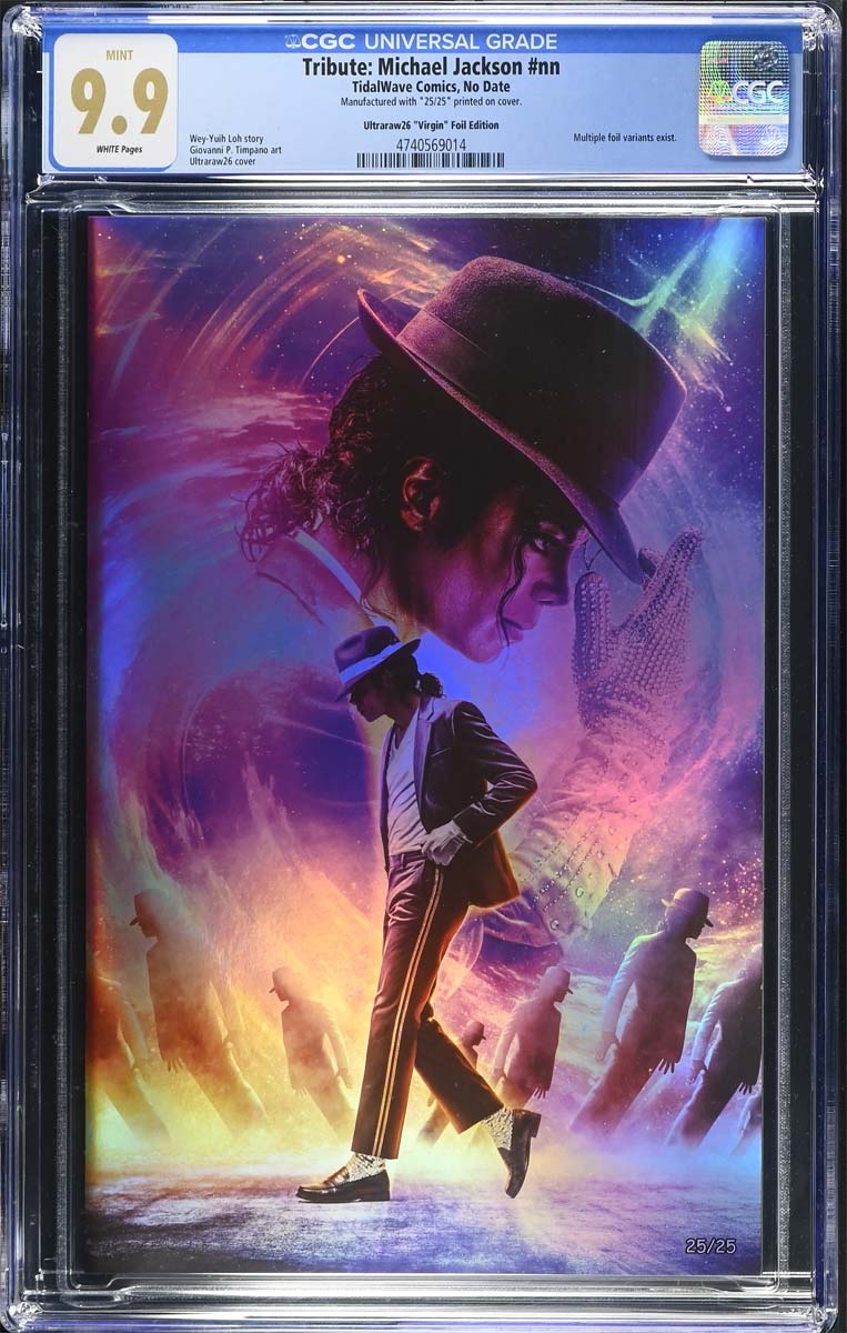 Michael Jackson #1 CGC 9.8 Ultraraw26 Secret Foil Variant #25/25