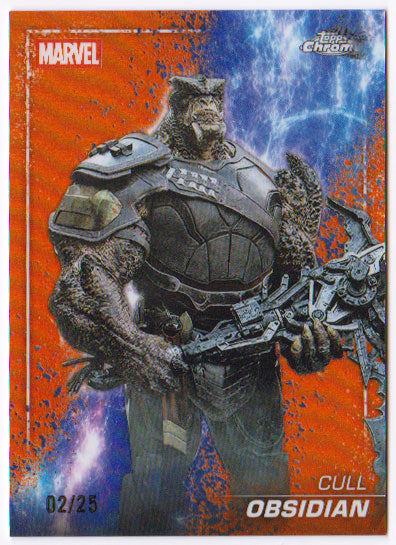 2025 Marvel Studios Cull Obsidian 2/25 Topps Chrome Black Order