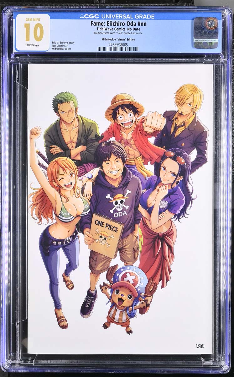 Eiichiro Oda #1 Fame Series CGC 10 Midniteblue Virgin Variant #1/40