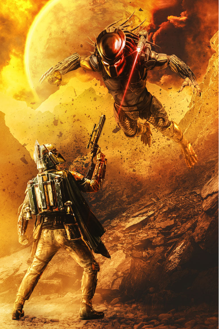 Bootleg Special: Predator vs Boba Fett #1 Ultraraw26 Virgin "Battle Ready" Variant LTD 10