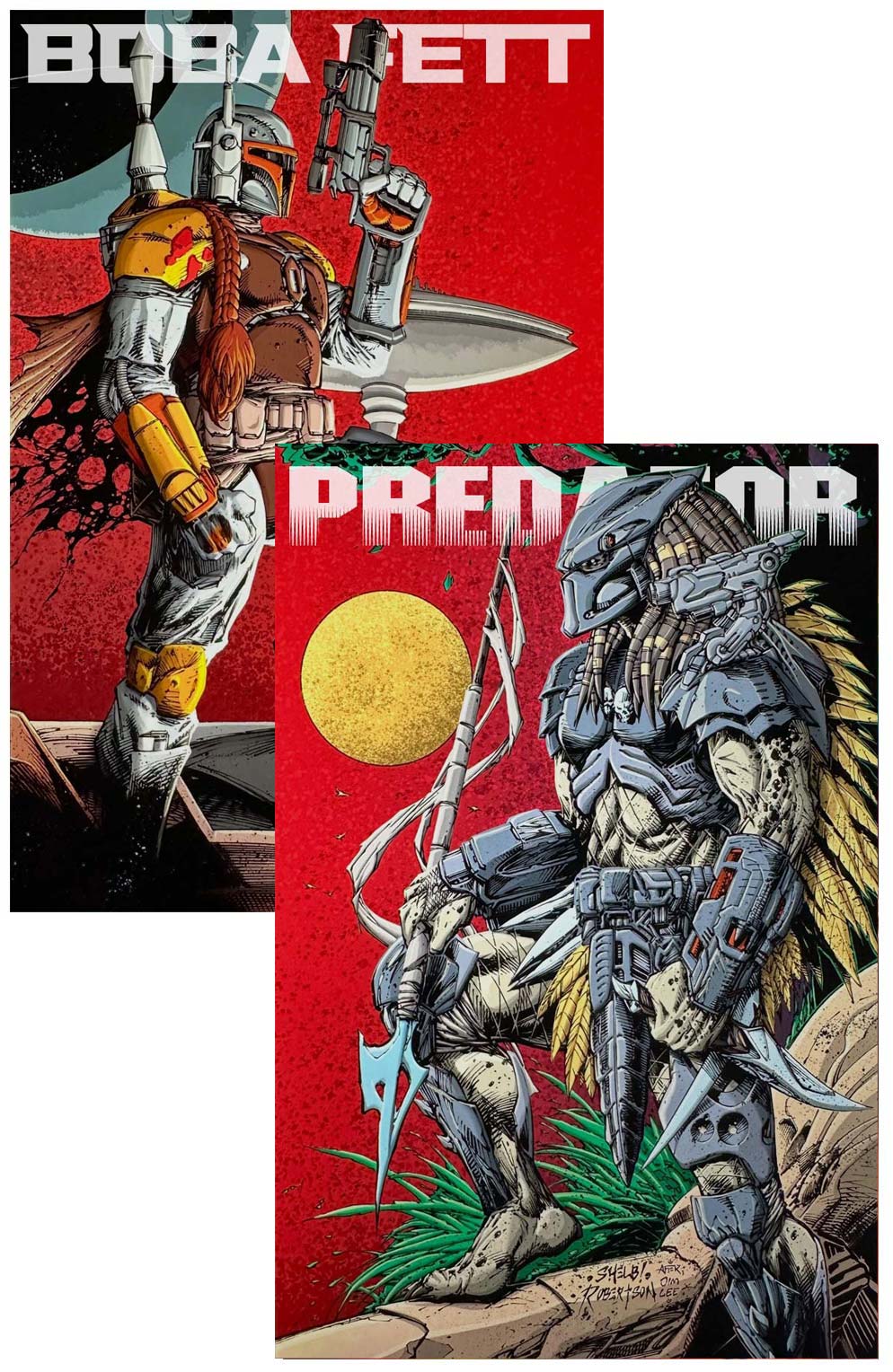 Bootleg Special: Predator vs Boba Fett #1 Shelby Robertson Tucson Con Variant Set