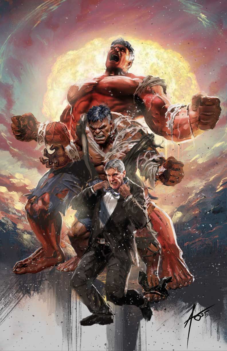 Red Hulk 11x17 Silver Foil Print by Rudy AO LTD 25