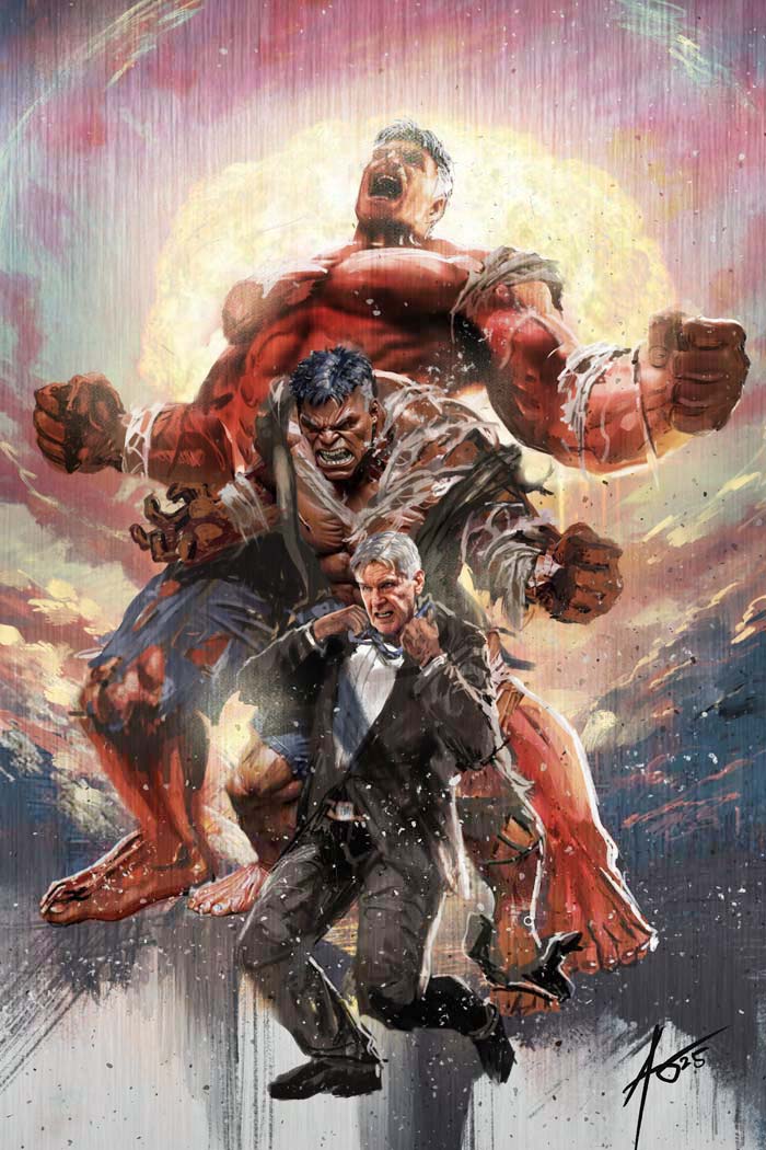 Harrison Ford #1 Rudy AO Red Hulk Virgin Metal Variant LTD 5