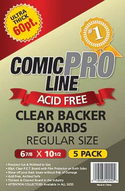 Comic Pro Line Regular Size Clear 60pt Backing Board