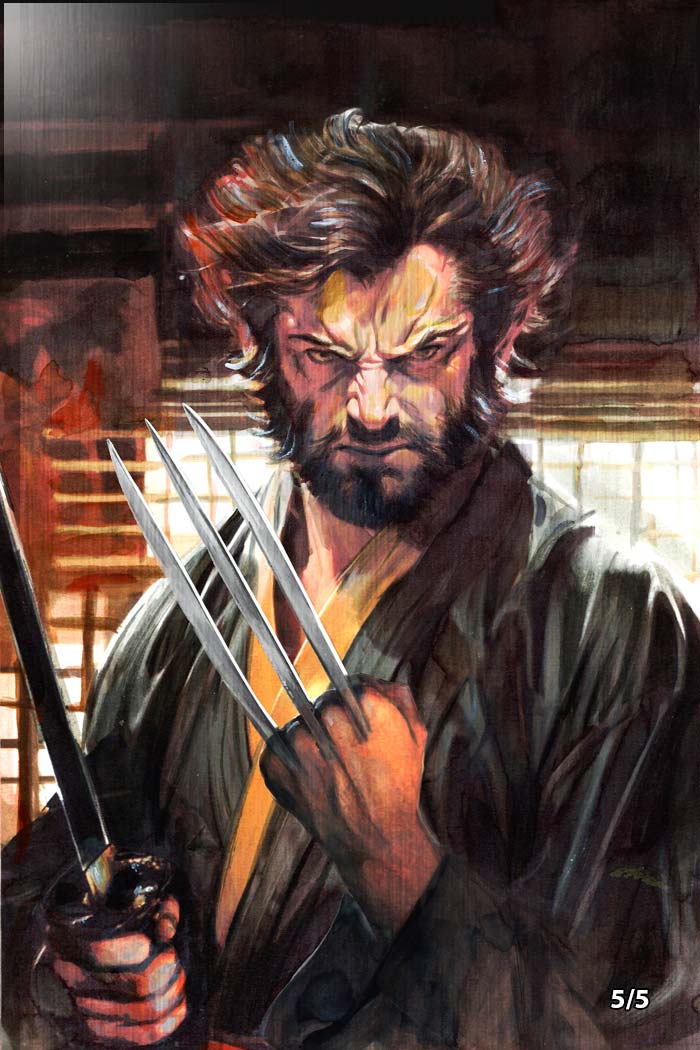 Hugh Jackman #1 Berto Martinez Secret "Battle Ready" Virgin Metal Variant LTD 5