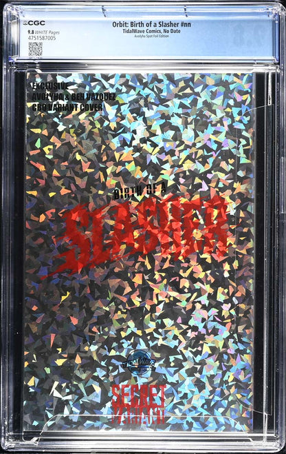 Birth of a Slasher #1 CGC 9.8 Avoltha Crack Ice Spot Foil Variant Back