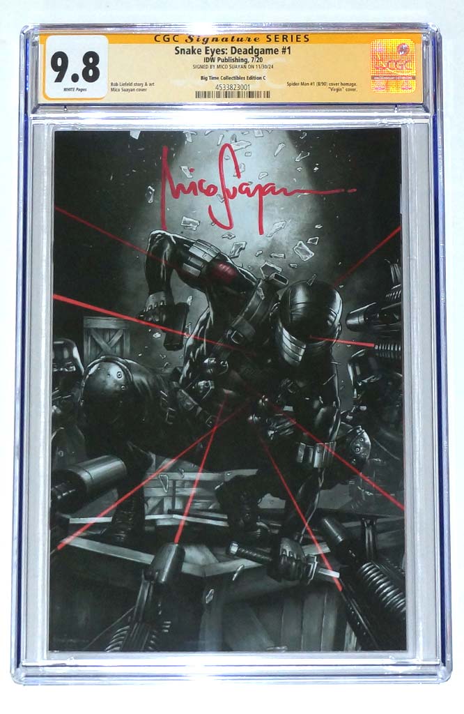 Snake Eyes Deadgame #1 Mico Suayan Virgin Variant Signed Suayan