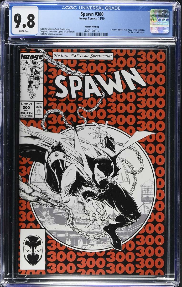 Spawn #300 CGC 9.8 Todd McFarlane ASM #300 Homage Cover