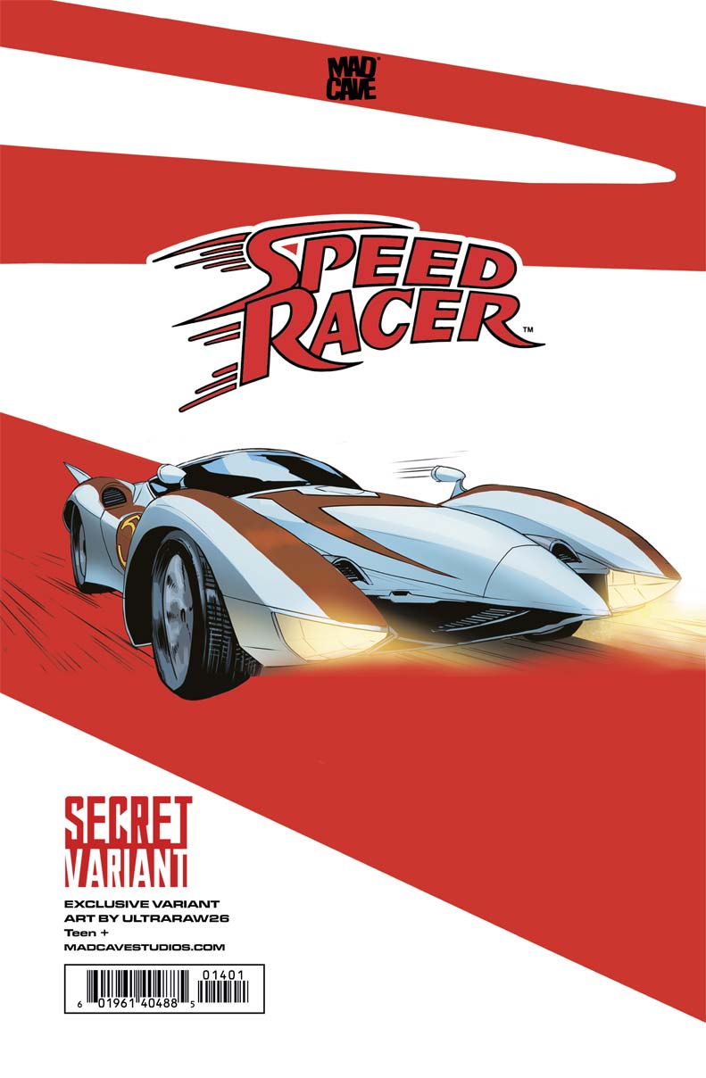 Speed Racer #1 Ultraraw26 Secret Trade Variant LTD 150 Back