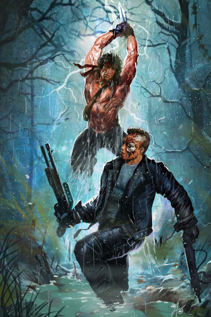 Stallone #1 Rudy AO Rambo vs Terminator Virgin Variant LTD 40 – Comic ...