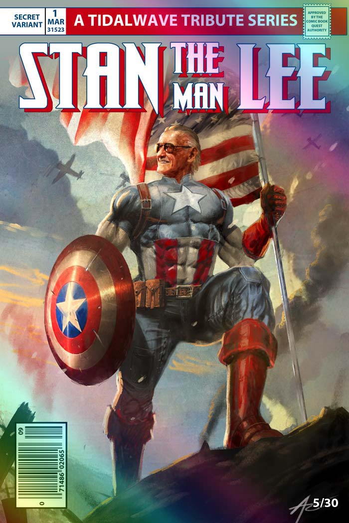 Stan Lee #1 Rudy AO Captain America Secret Foil Trade Variant