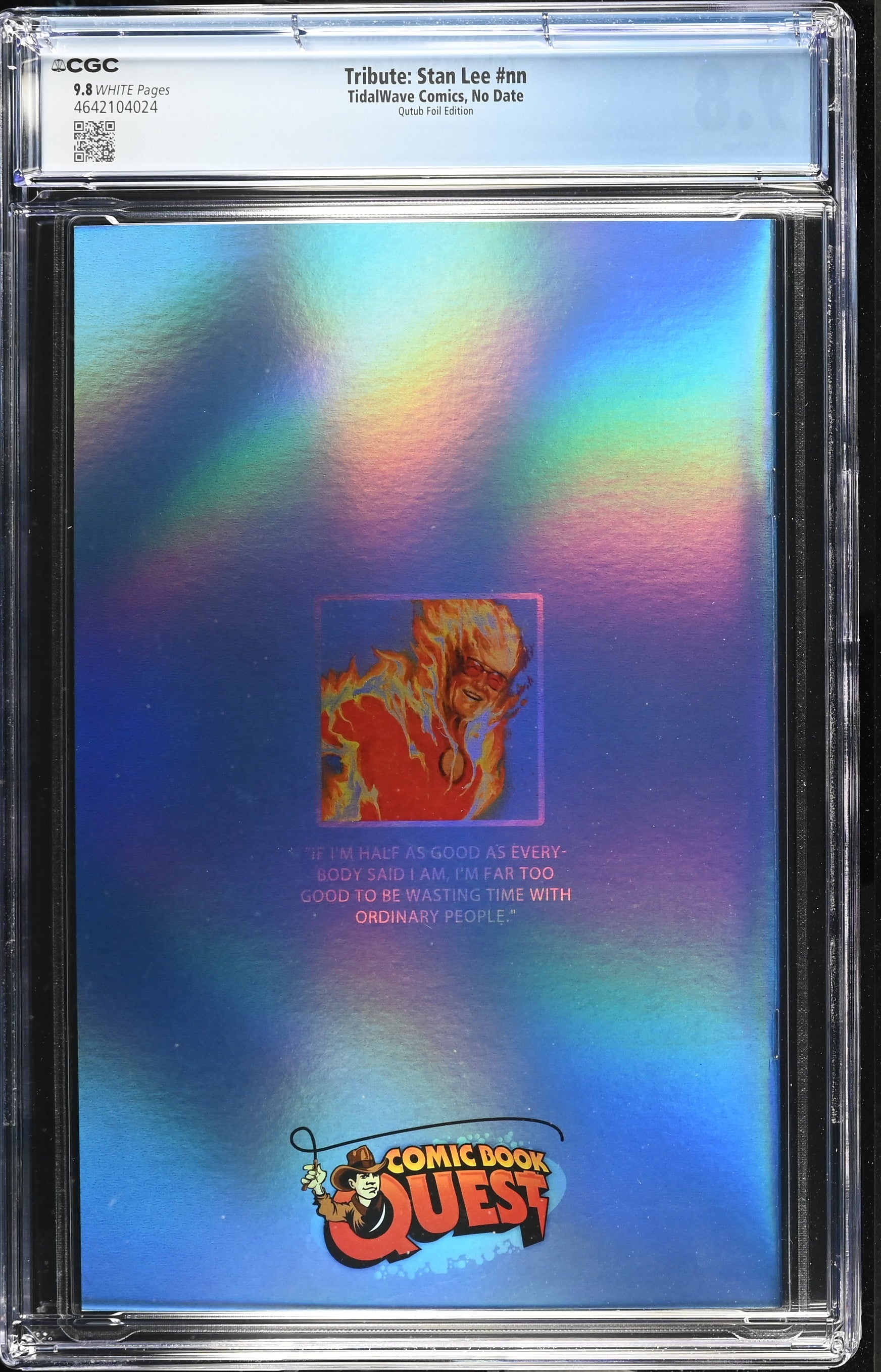 Stan Lee #1 CGC 9.8 Humam Qutub CBQ Exclusive Trade Foil Variant #20/30 Back