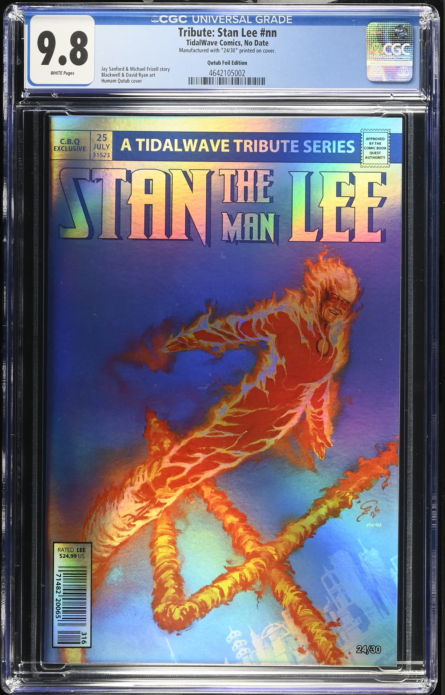 Stan Lee #1 CGC 9.8 Humam Qutub CBQ Exclusive Trade Foil Variant