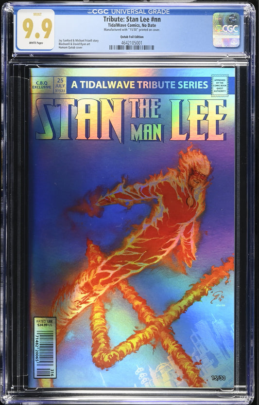Stan Lee #1 CGC 9.9 Humam Qutub CBQ Exclusive Trade Foil Variant