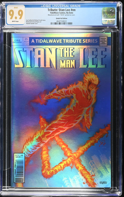 Stan Lee #1 CGC 9.9 Humam Qutub CBQ Exclusive Trade Foil Variant #30/30
