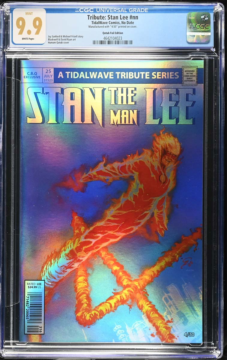 Stan Lee #1 CGC 9.9 Humam Qutub CBQ Exclusive Trade Foil Variant