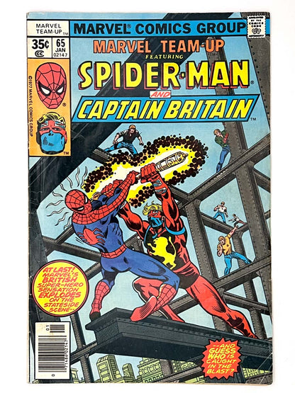 Marvel Team-Up Featuring Spider-Man #65 1st App Captain Britain