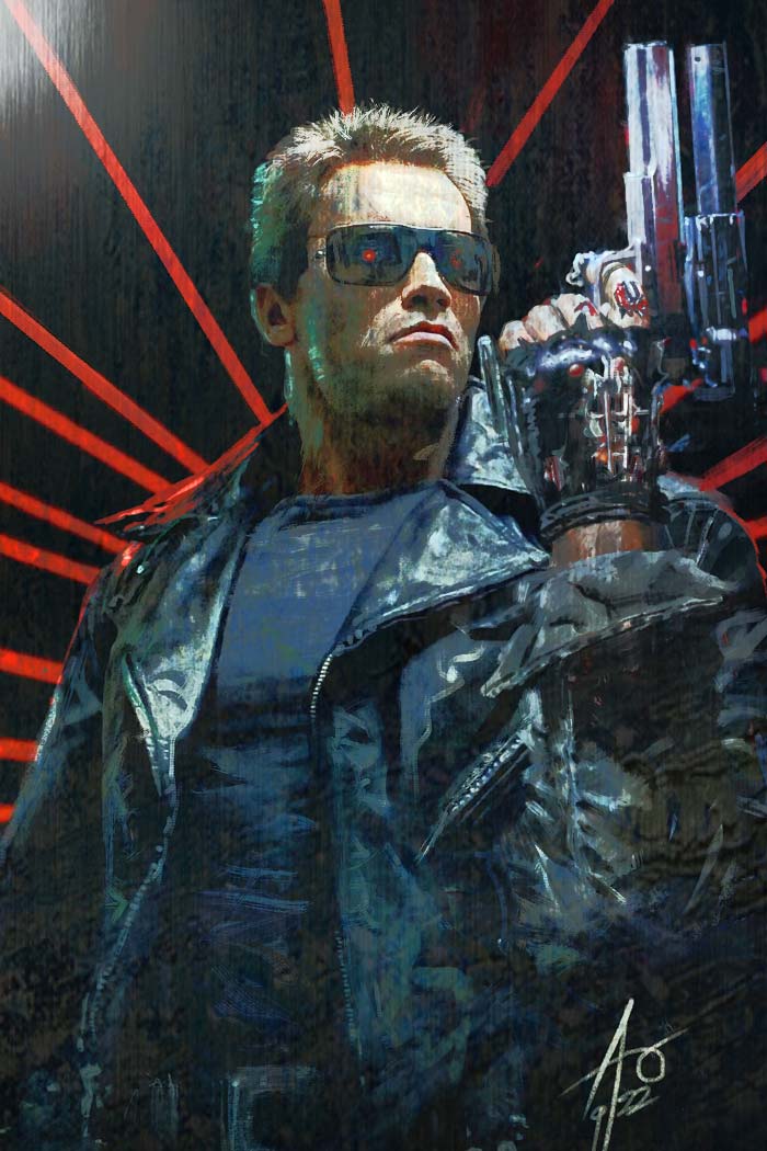 Arnold Schwarzenegger #1 Rudy AO Secret Terminator Metal Variant LTD 2