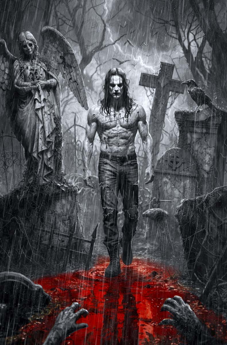 The Crow Dead Time #1 Rudy AO Secret Color Splash Virgin Variant LTD 30